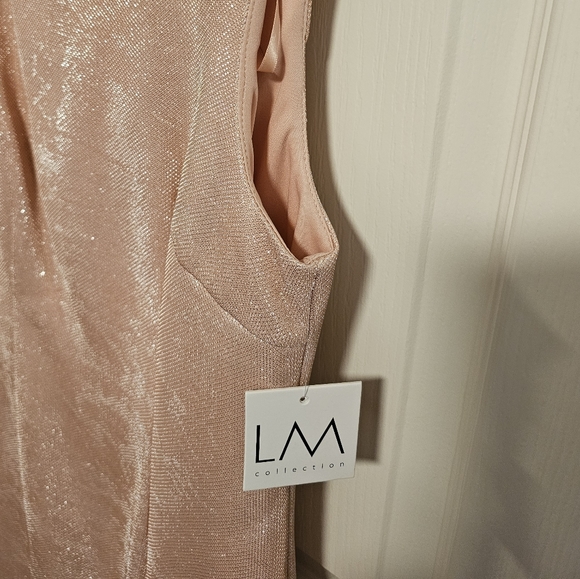 LM Collection Midi Bow Dress- Pink- Size 6 - Picture 2 of 14